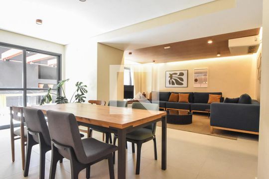 Área Gourmet  de apartamento à venda com 1 quarto, 31m² em Campo Belo, São Paulo