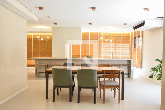 Área Gourmet  de apartamento à venda com 1 quarto, 31m² em Campo Belo, São Paulo