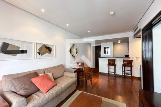 Sala de apartamento para alugar com 1 quarto, 58m² em Itaim Bibi, São Paulo