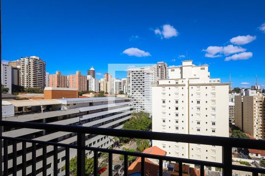 Vista da Sacada de kitnet/studio à venda com 1 quarto, 25m² em Perdizes, São Paulo