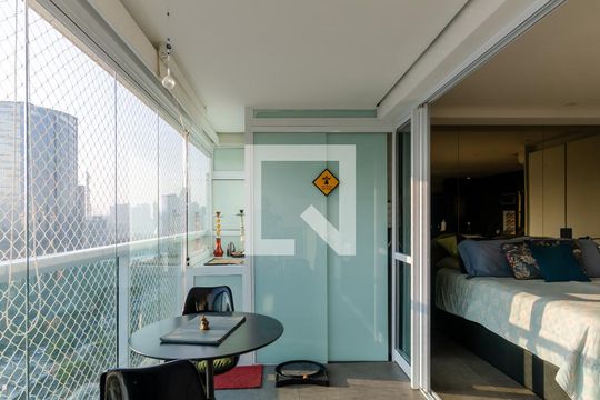 Varanda de apartamento à venda com 1 quarto, 49m² em Vila Gertrudes, São Paulo