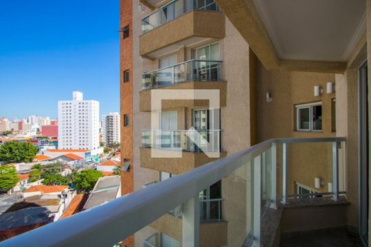 Varanda da sala de apartamento para alugar com 2 quartos, 59m² em Casa Branca, Santo André