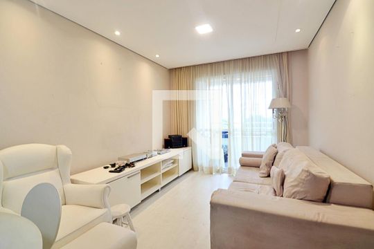 Sala de apartamento para alugar com 1 quarto, 55m² em Jardim, Santo André