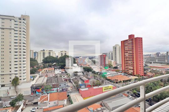 Sacada da Sala de apartamento para alugar com 1 quarto, 55m² em Jardim, Santo André