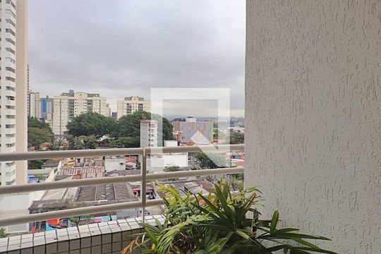 Sacada da Sala de apartamento para alugar com 1 quarto, 55m² em Jardim, Santo André