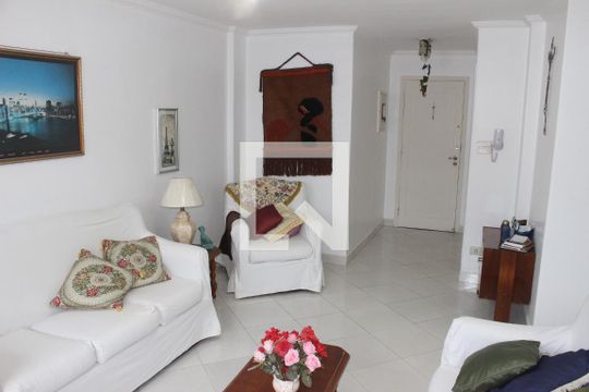 Sala de apartamento para alugar com 3 quartos, 120m² em Itararé, São Vicente