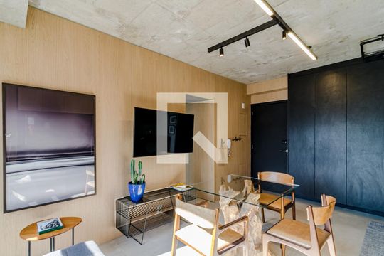 Sala de apartamento à venda com 1 quarto, 38m² em Jardim das Bandeiras, São Paulo
