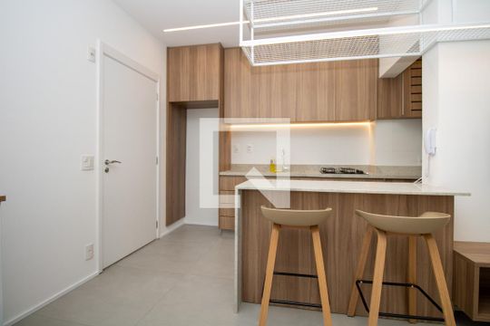 Cozinha americana- balcão de apartamento à venda com 2 quartos, 65m² em Indianópolis, São Paulo