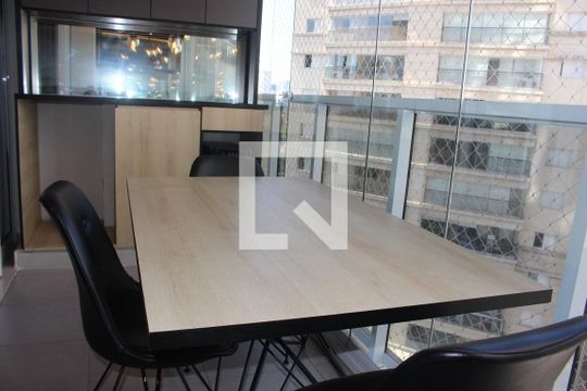 Varanda gourmet de apartamento à venda com 1 quarto, 50m² em Vila Gertrudes, São Paulo