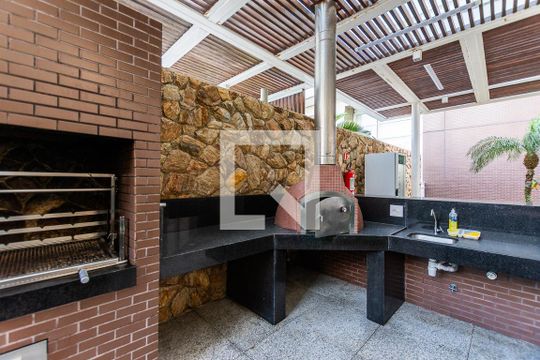 Churrasqueira 1 de kitnet/studio para alugar com 1 quarto, 54m² em José Menino, Santos