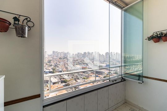 Varanda da Sala de apartamento para alugar com 2 quartos, 50m² em Vila Moinho Velho, São Paulo