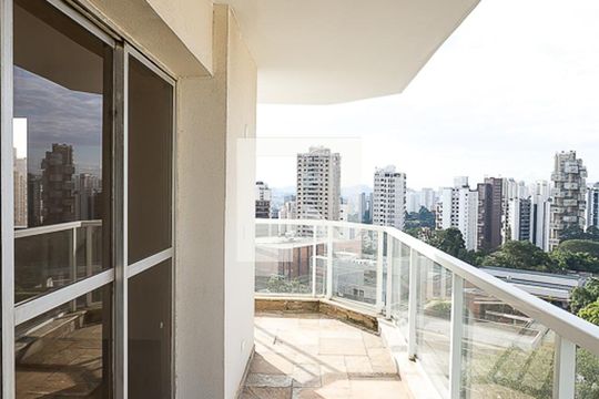 Varanda da Sala de apartamento à venda com 4 quartos, 440m² em Vila Andrade, São Paulo