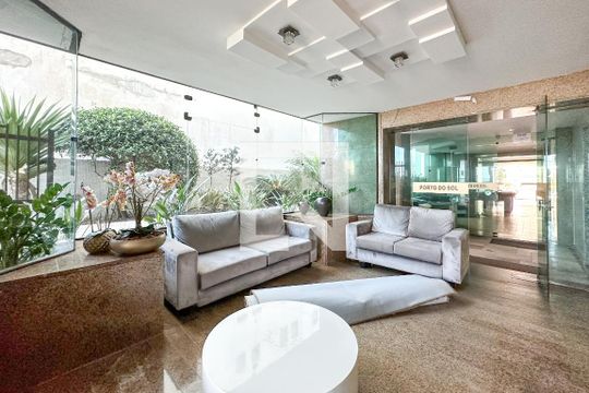 Área comum - Hall de apartamento para alugar com 3 quartos, 180m² em Vila Luis Antonio, Guarujá