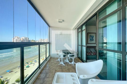 Varanda de apartamento para alugar com 3 quartos, 180m² em Vila Luis Antonio, Guarujá
