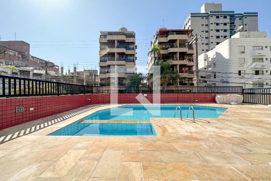 Área comum - Piscina de apartamento para alugar com 3 quartos, 78m² em Vila Julia, Guarujá