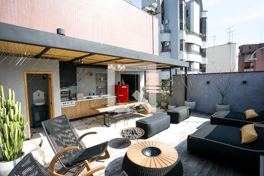 cobertura externa churrasqueira  de apartamento à venda com 1 quarto, 180m² em Vila Suzana, São Paulo