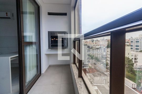 Varanda da Sala de apartamento para alugar com 1 quarto, 42m² em Coqueiros, Florianópolis