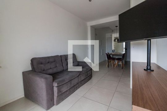 Sala de apartamento para alugar com 1 quarto, 42m² em Coqueiros, Florianópolis