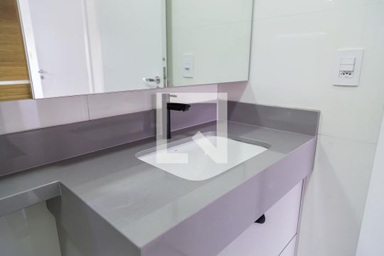Banheiro da Suíte - Pia de apartamento para alugar com 1 quarto, 35m² em Vila Guarani (z Sul), São Paulo