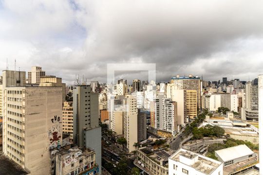 Vista da Sala de apartamento à venda com 1 quarto, 42m² em Sé, São Paulo
