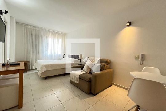 Sala/quarto/Cozinha  de kitnet/studio para alugar com 1 quarto, 24m² em Vila Clementino, São Paulo