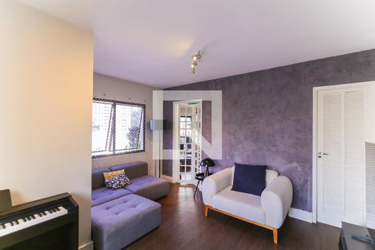 Sala de TV de apartamento à venda com 1 quarto, 85m² em Vila Andrade, São Paulo