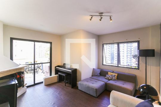 Sala de TV de apartamento à venda com 1 quarto, 85m² em Vila Andrade, São Paulo