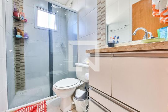 Banheiro da Suíte de apartamento para alugar com 2 quartos, 67m² em Conjunto Residencial Trinta E Um de Marco, São José dos Campos