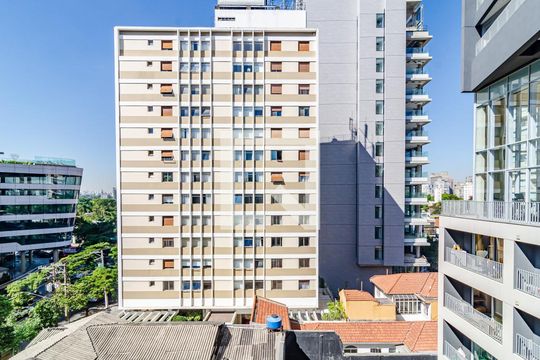 Vista de kitnet/studio para alugar com 1 quarto, 21m² em Jardim Paulistano, São Paulo