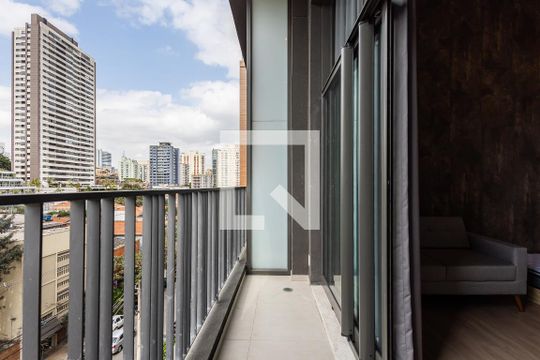 Varanda de apartamento à venda com 1 quarto, 27m² em Pinheiros, São Paulo