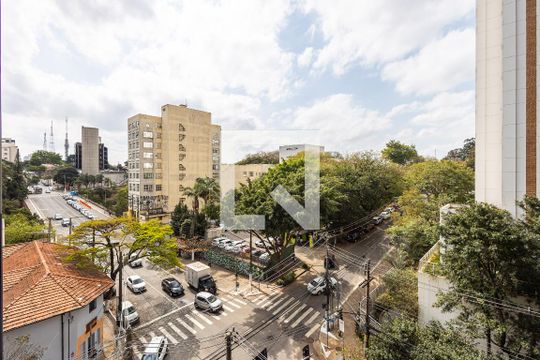 Varanda - Vista de apartamento à venda com 1 quarto, 27m² em Pinheiros, São Paulo