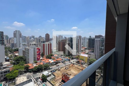 Vista da Sacada de kitnet/studio para alugar com 1 quarto, 30m² em Pinheiros, São Paulo