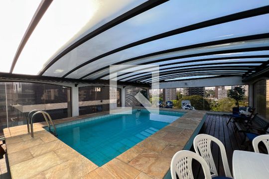 Piscina Cobertura - teto fechado de apartamento para alugar com 4 quartos, 450m² em Indianópolis, São Paulo