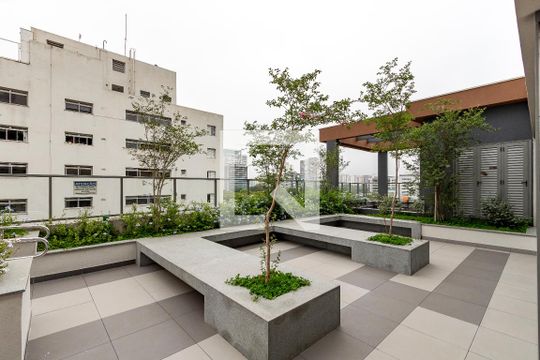 Área comum de kitnet/studio para alugar com 1 quarto, 24m² em Campo Belo, São Paulo