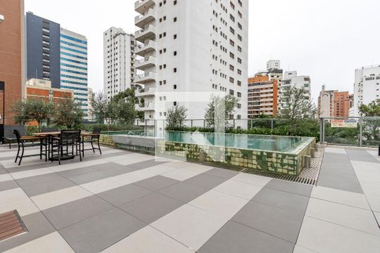 Área comum de kitnet/studio para alugar com 1 quarto, 24m² em Campo Belo, São Paulo