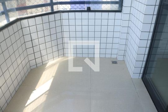 Varanda Sala de apartamento para alugar com 2 quartos, 95m² em Guilhermina, Praia Grande