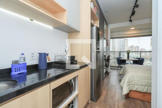 Cozinha de kitnet/studio à venda com 1 quarto, 25m² em Vila Mariana, São Paulo