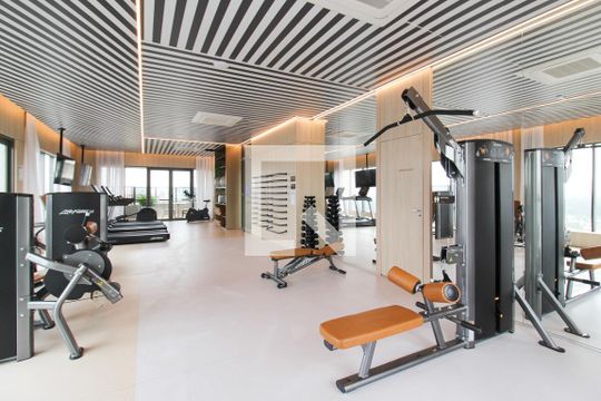 Área comum - Academia de apartamento para alugar com 1 quarto, 28m² em Itaim Bibi, São Paulo