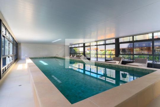 Área comum - Piscina de kitnet/studio para alugar com 1 quarto, 29m² em Campo Belo, São Paulo