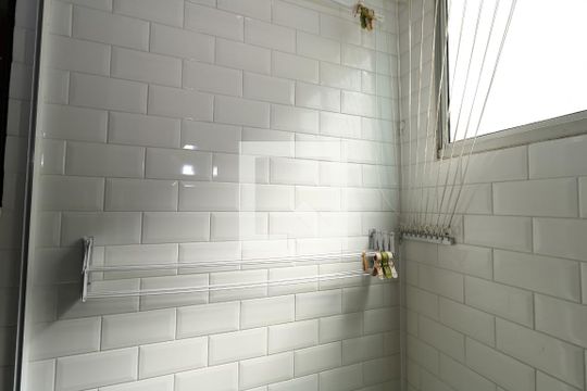Área de Serviço de apartamento à venda com 2 quartos, 46m² em Vila Homero Thon, Santo André