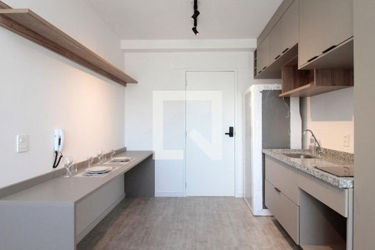 Cozinha de kitnet/studio para alugar com 1 quarto, 24m² em Vila Buarque, São Paulo