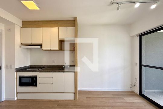 Sala de apartamento para alugar com 1 quarto, 29m² em Brooklin Paulista, São Paulo