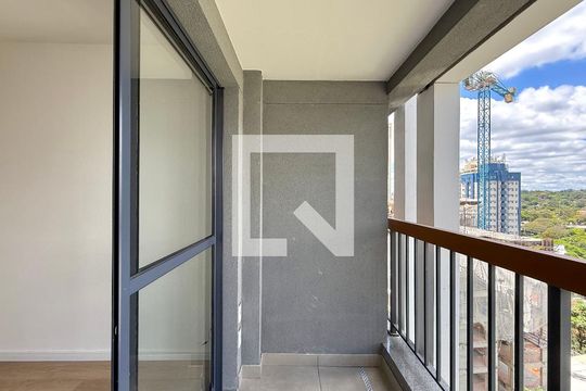 Sacada Sala de apartamento para alugar com 1 quarto, 29m² em Brooklin Paulista, São Paulo