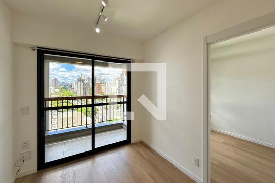 Sala de apartamento para alugar com 1 quarto, 29m² em Brooklin Paulista, São Paulo