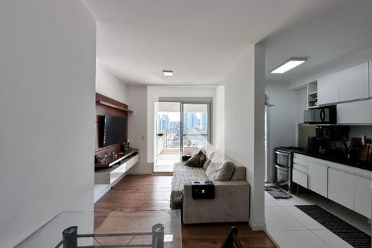 Sala de apartamento à venda com 2 quartos, 70m² em Jardim Caravelas, São Paulo