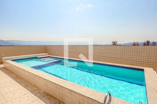 Área comum - Piscina de apartamento para alugar com 1 quarto, 39m² em Aviação, Praia Grande