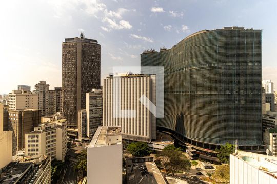 Vista do Studio de kitnet/studio para alugar com 1 quarto, 27m² em República, São Paulo