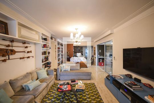 Sala de apartamento para alugar com 3 quartos, 168m² em Vila Andrade, São Paulo