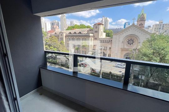 Vista da Sacada de kitnet/studio para alugar com 1 quarto, 19m² em Jardim Paulista, São Paulo