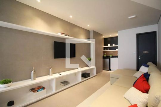 Área comum de kitnet/studio para alugar com 1 quarto, 25m² em Indianópolis, São Paulo